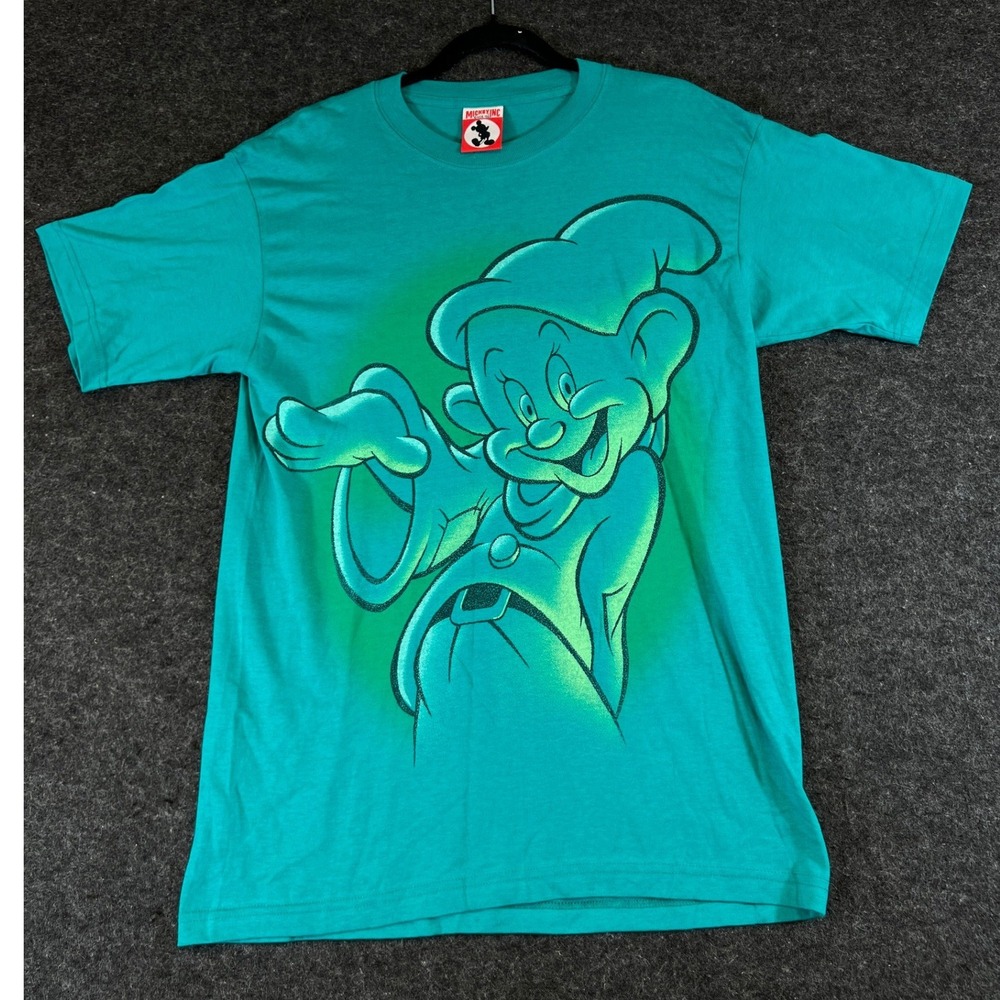 VINTAGE 90s Disney Dopey T Shirt Mens Large Mickey Snow White Seven Dwarves NWT